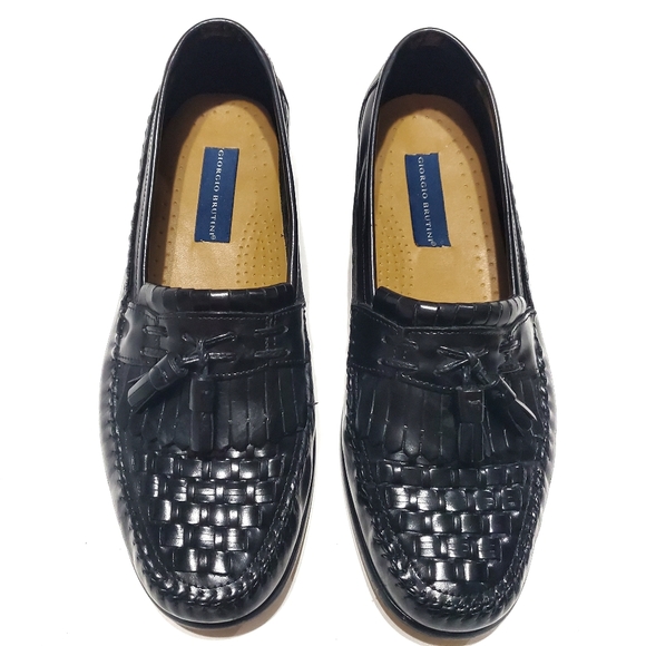 giorgio brutini black loafers